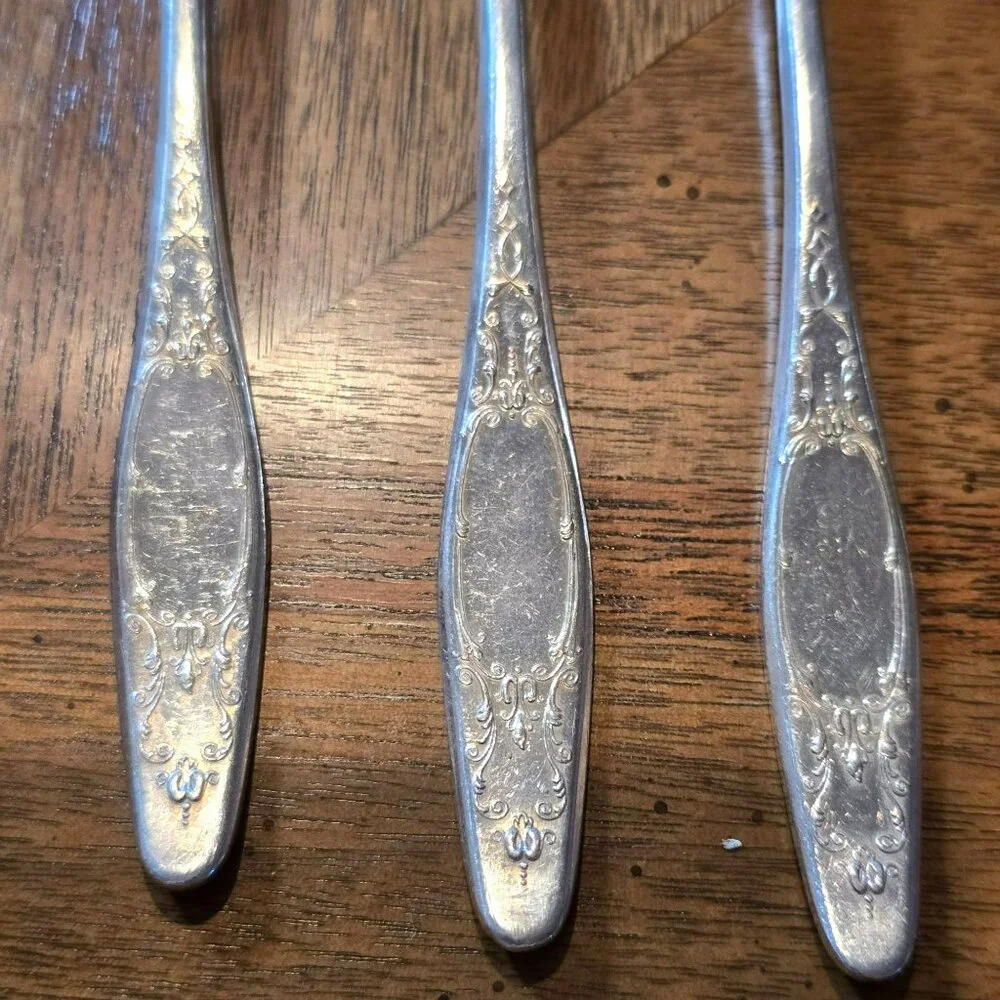 Franconia 3 Vintage Silver Plated Cocktail Forks International Silver 1922 HS117